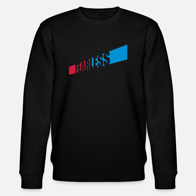 fearless Text Zitat Design - Stanley/Stella Unisex Bio-Sweatshirt CHANGER  - Schwarz