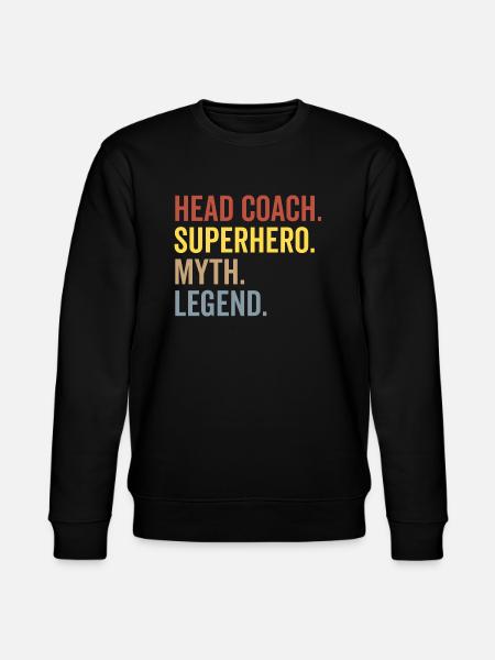 Head Coach Superhero Myth Legend - Stanley/Stella CHANGER Unisex Organic Sweatshirt - black