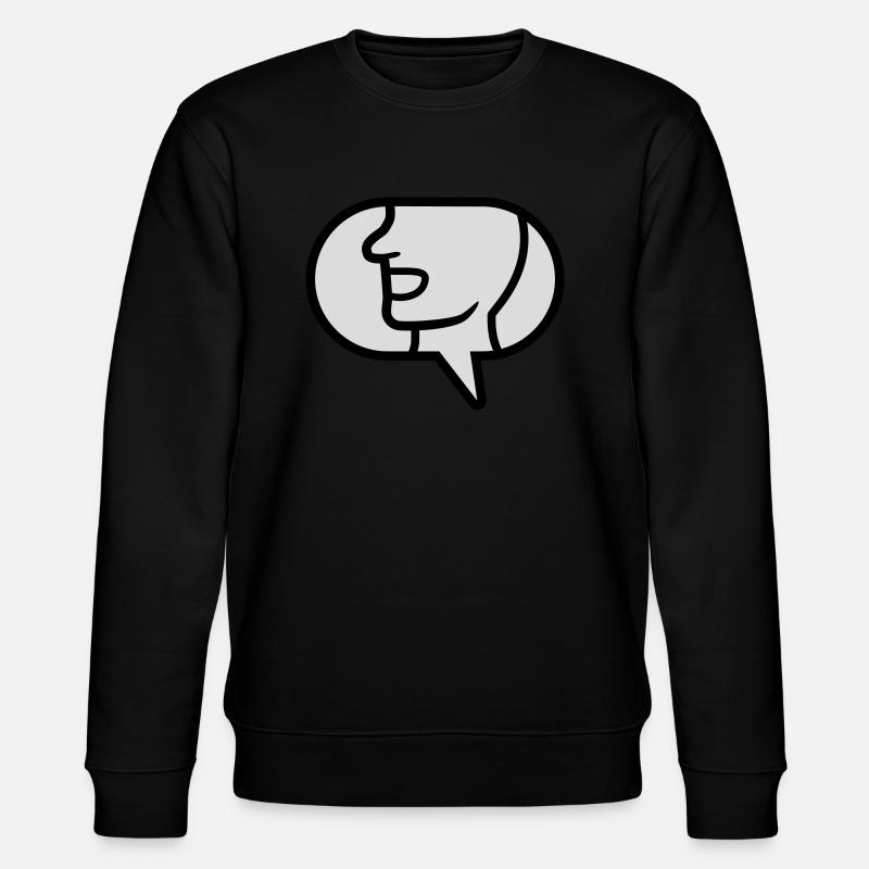 Communicate icon talk speech bubble - Stanley/Stella CHANGER Unisex Organic Sweatshirt - black