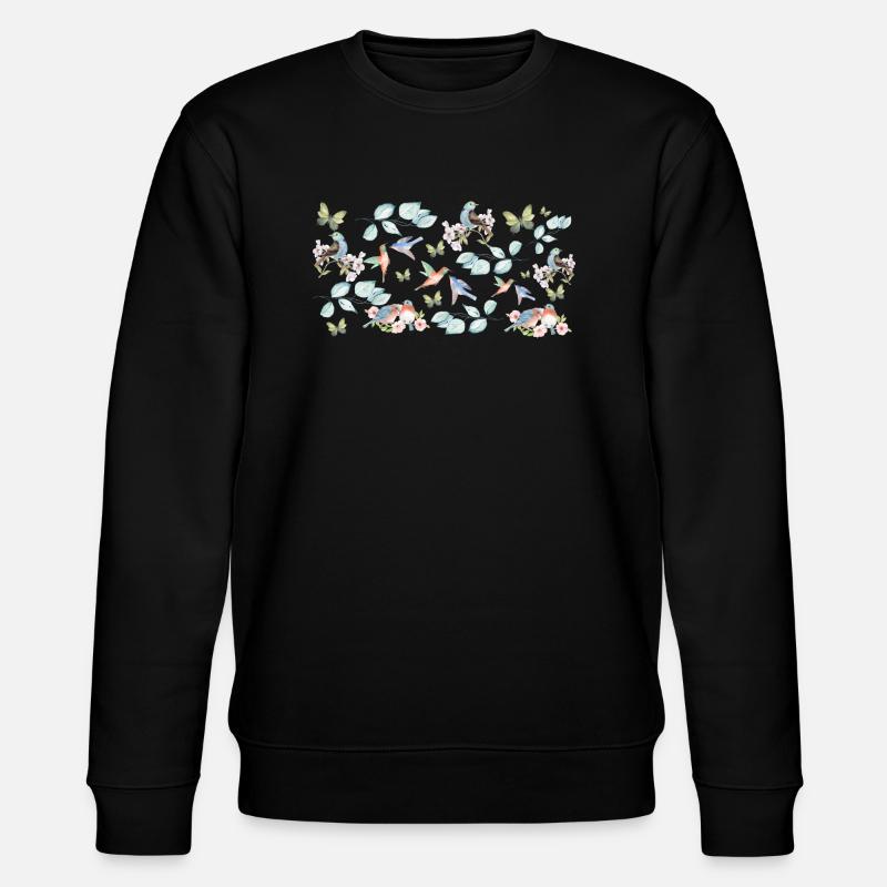 Wildblumen-Geschenkidee - Stanley/Stella Unisex Bio-Sweatshirt CHANGER  - Schwarz
