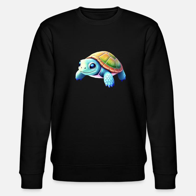 Schildkröte - Stanley/Stella Unisex Bio-Sweatshirt CHANGER  - Schwarz