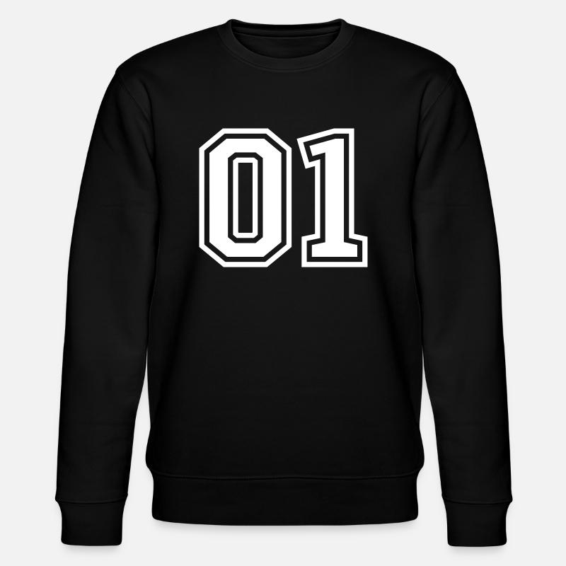 01 eins nummer - Stanley/Stella Unisex Bio-Sweatshirt CHANGER  - Schwarz