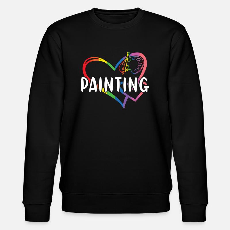 Painter Heart Painting - Stanley/Stella Unisex Bio-Sweatshirt CHANGER - Schwarz
