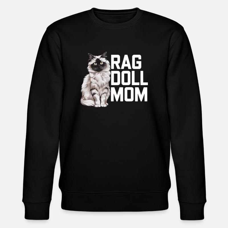 Katze Ragdoll Geschenk - Stanley/Stella Unisex Bio-Sweatshirt CHANGER  - Schwarz