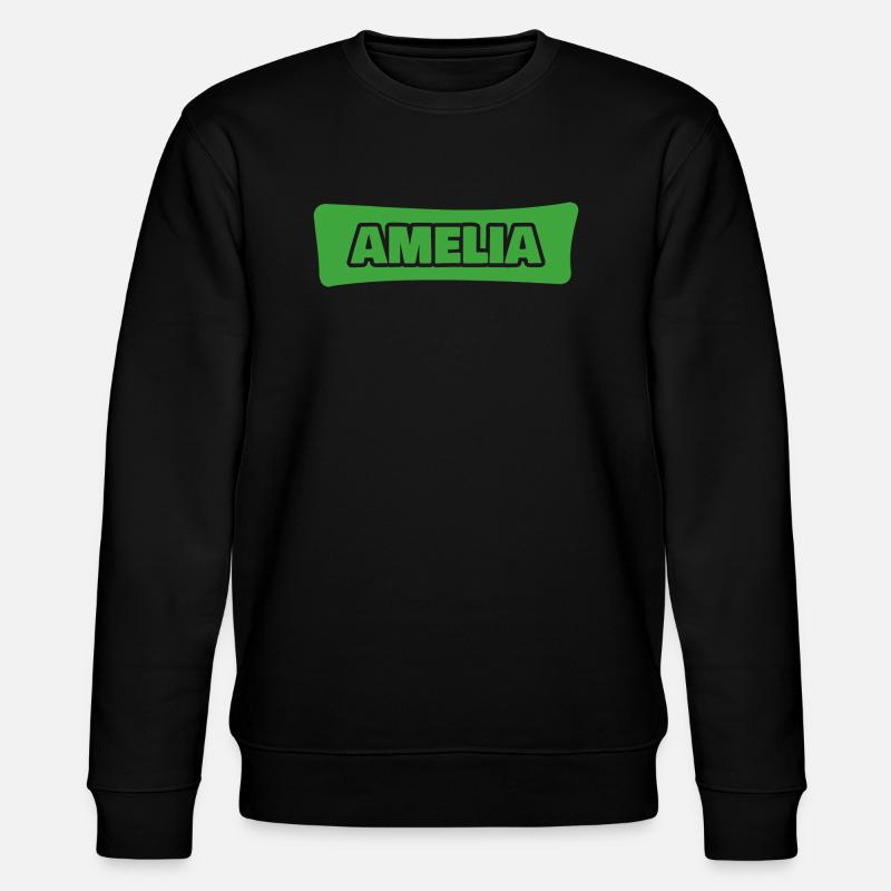 Gift for Amelia - Stanley/Stella CHANGER Unisex Organic Sweatshirt - black