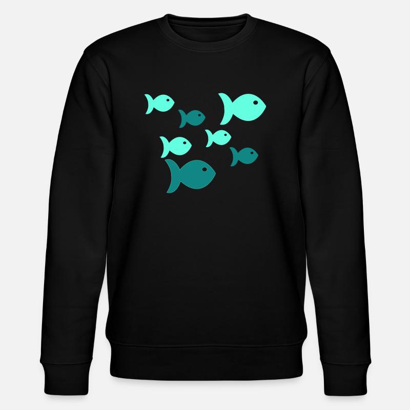 fische - Stanley/Stella Unisex Bio-Sweatshirt CHANGER  - Schwarz
