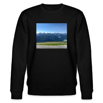 Berge - Stanley/Stella Unisex Bio-Sweatshirt CHANGER  - Schwarz - Vorne - Nik (191cm) & Marisol (170cm)