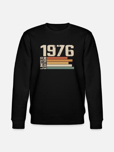 1976 Vintage - Retro 1976 Fødselsdagsgave 1976 - Stanley/Stella økologisk unisex-sweatshirt CHANGER  - sort