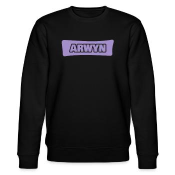 Vorname Arwyn - Stanley/Stella Unisex Bio-Sweatshirt CHANGER  - Schwarz - Vorne - Nik (191cm) & Marisol (170cm)