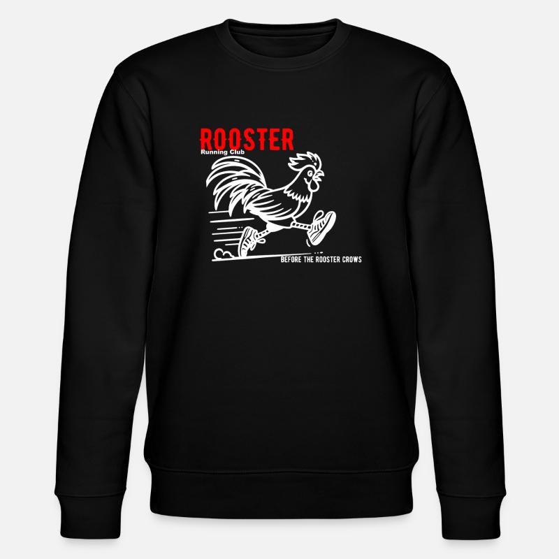 Rooster running club 2 - Stanley/Stella Unisex Bio-Sweatshirt CHANGER - Schwarz
