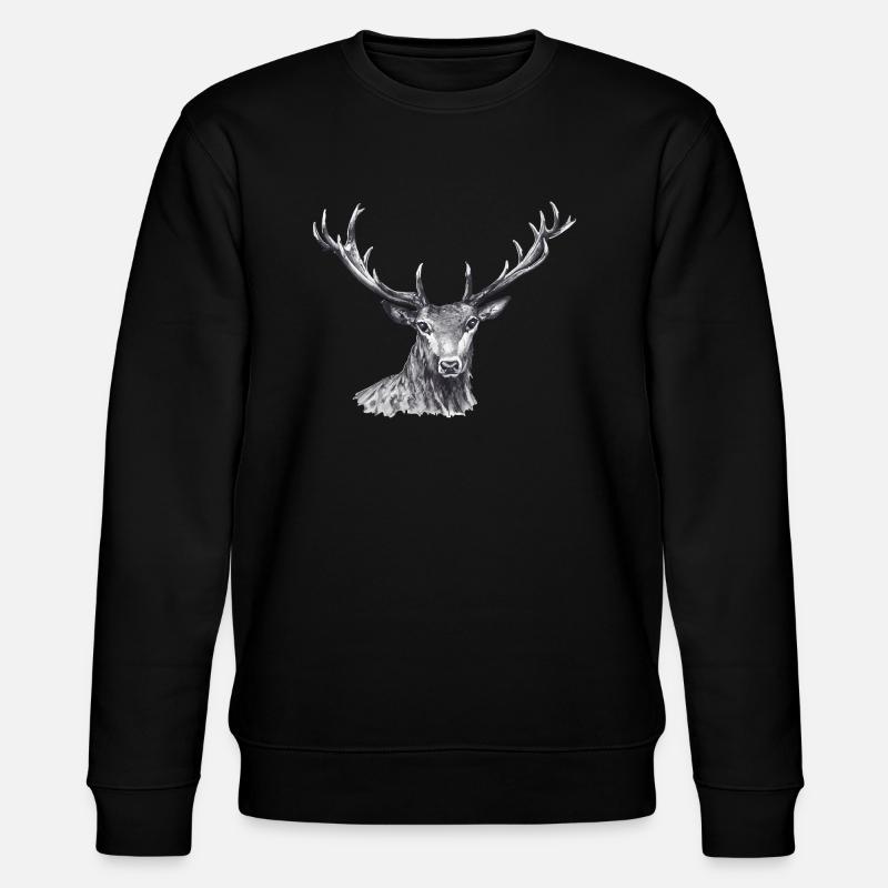 Hirsch - Stanley/Stella Unisex Bio-Sweatshirt CHANGER  - Schwarz