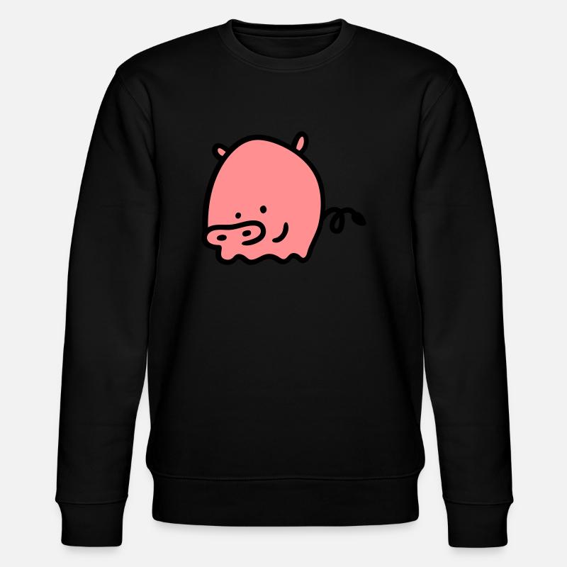 Schweinchen 2 - Stanley/Stella Unisex Bio-Sweatshirt CHANGER  - Schwarz