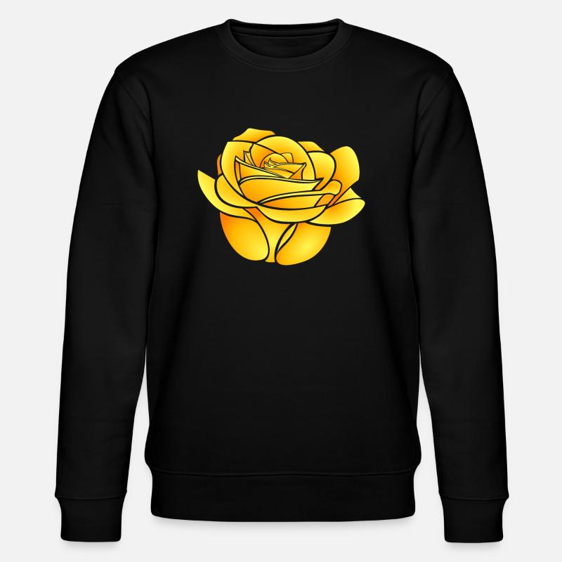 Gelbe Rose - Stanley/Stella Unisex Bio-Sweatshirt CHANGER  - Schwarz