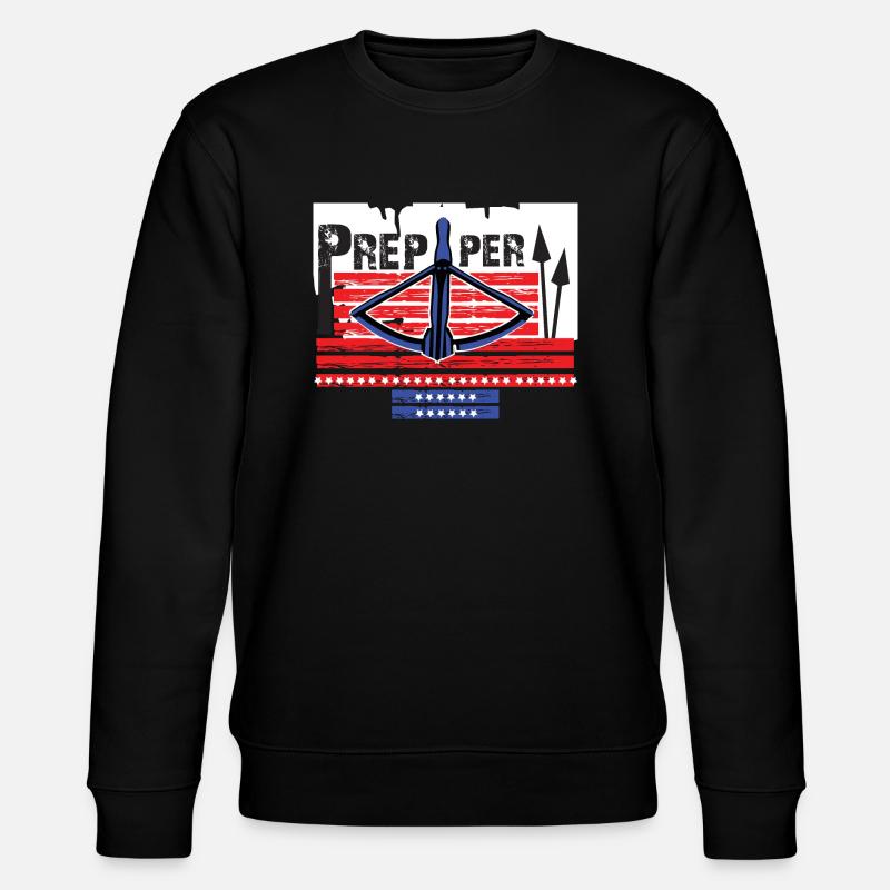 Prepper survit avec l'arbalète - Sweat bio CHANGER Stanley/Stella Unisexe - noir