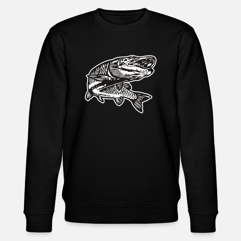 Hecht mit kontur - Stanley/Stella Unisex Bio-Sweatshirt CHANGER  - Schwarz