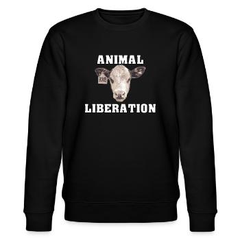 Animal Liberation Kalb - Stanley/Stella Unisex Bio-Sweatshirt CHANGER  - Schwarz - Vorne - Nik (191cm) & Marisol (170cm)