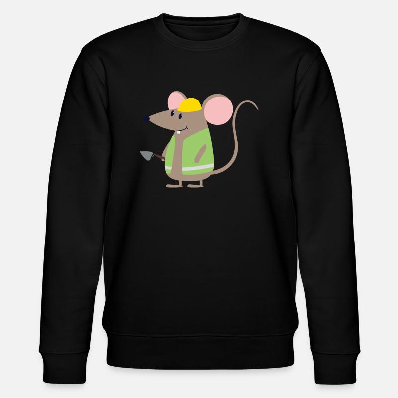 Maus Arbeiter - Stanley/Stella Unisex Bio-Sweatshirt CHANGER  - Schwarz