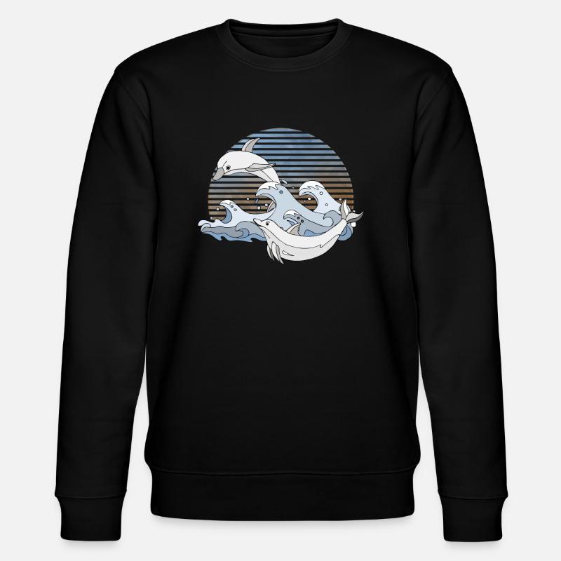 Dolphins - Stanley/Stella CHANGER Unisex Organic Sweatshirt - black