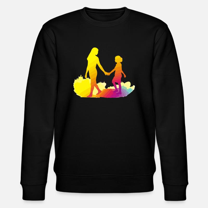 Mutter und Tochter - Stanley/Stella Unisex Bio-Sweatshirt CHANGER  - Schwarz