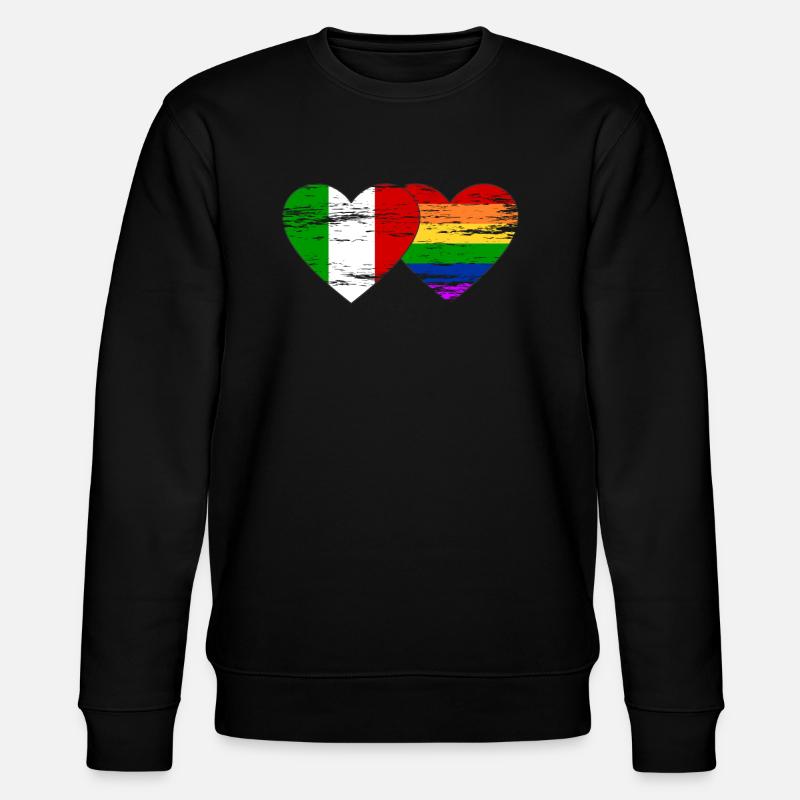 Drapeau arc-en-ciel de l’Italie utilisé - Sweat bio CHANGER Stanley/Stella Unisexe - noir