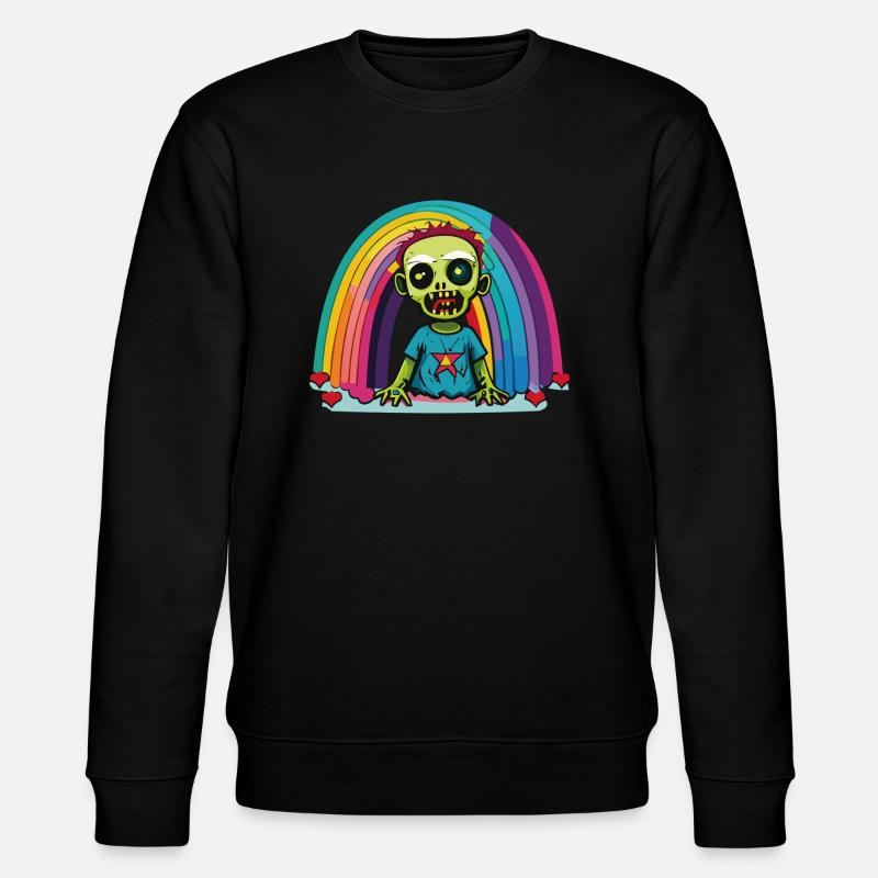 Pride Zombie 03 - Stanley/Stella Unisex Bio-Sweatshirt CHANGER  - Schwarz