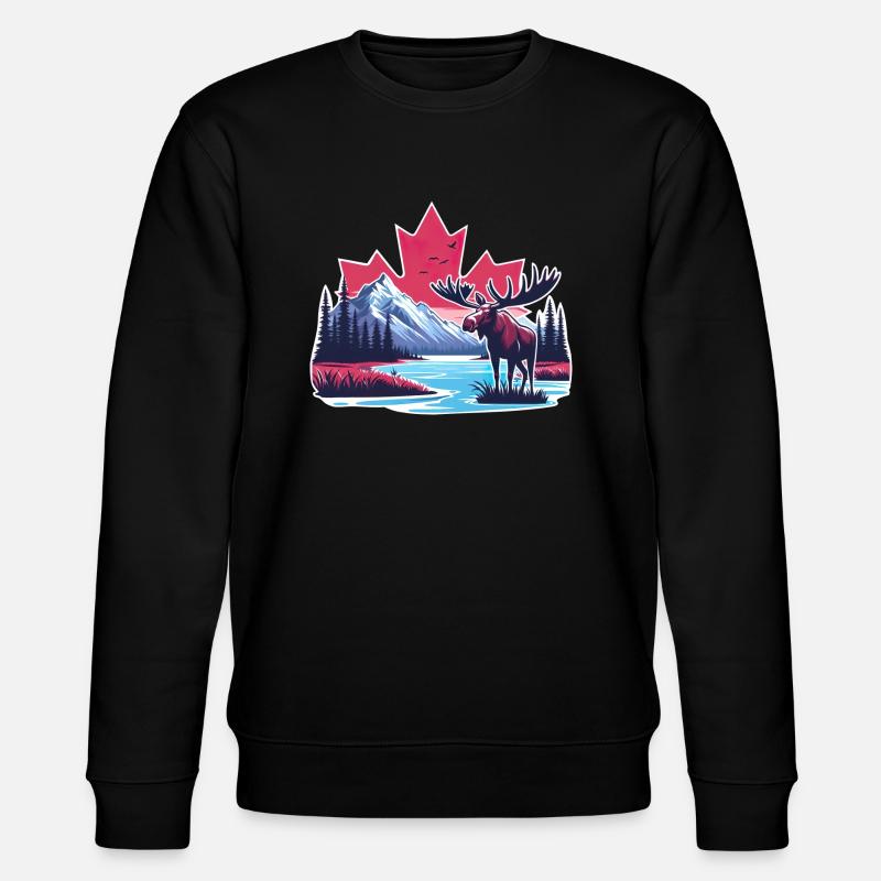 Kanada 22 - Stanley/Stella Unisex Bio-Sweatshirt CHANGER  - Schwarz