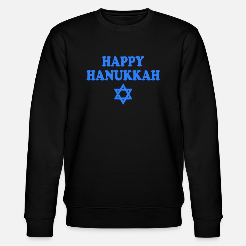 HAPPY HANUKKAH - Stanley/Stella Unisex Bio-Sweatshirt CHANGER  - Schwarz