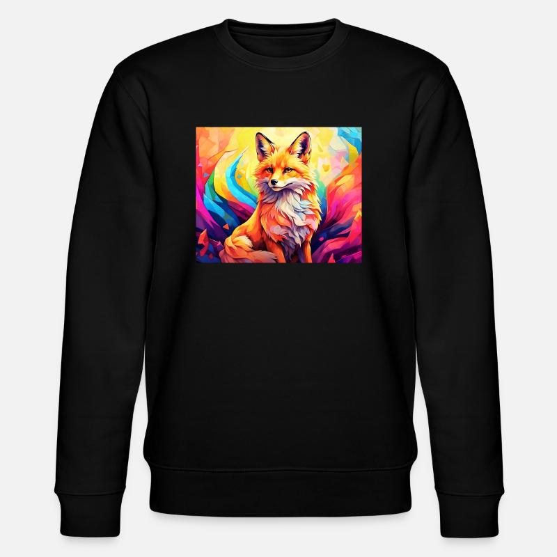 renard mignon #fox #cute - Sweat bio CHANGER Stanley/Stella Unisexe - noir