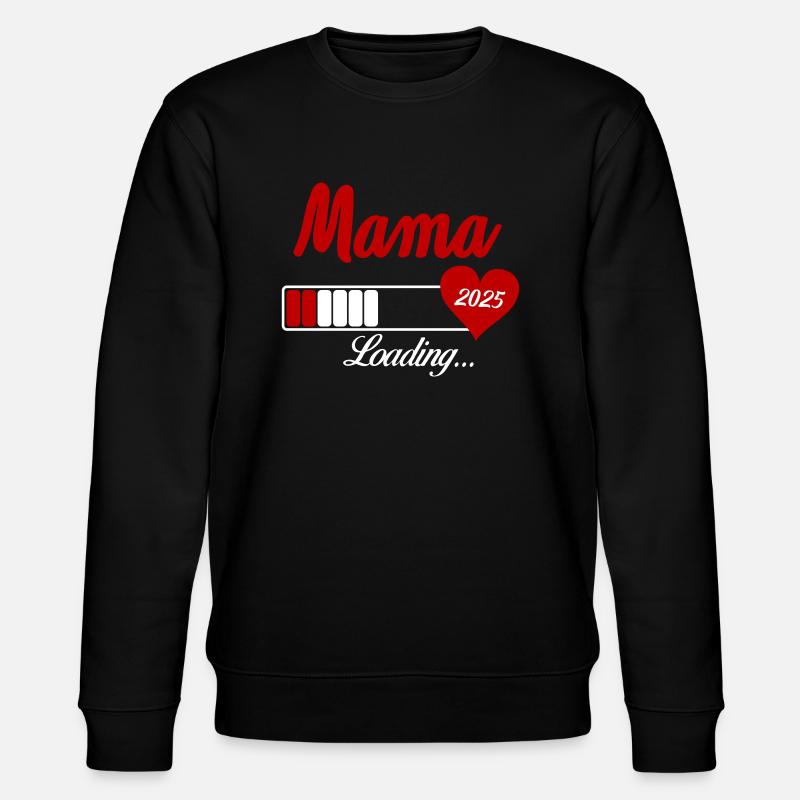 Mama Loading 2025 - Stanley/Stella Unisex Bio-Sweatshirt CHANGER  - Schwarz