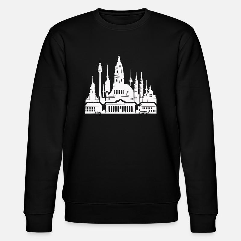 leipzig skyline - Stanley/Stella Unisex Bio-Sweatshirt CHANGER  - Schwarz