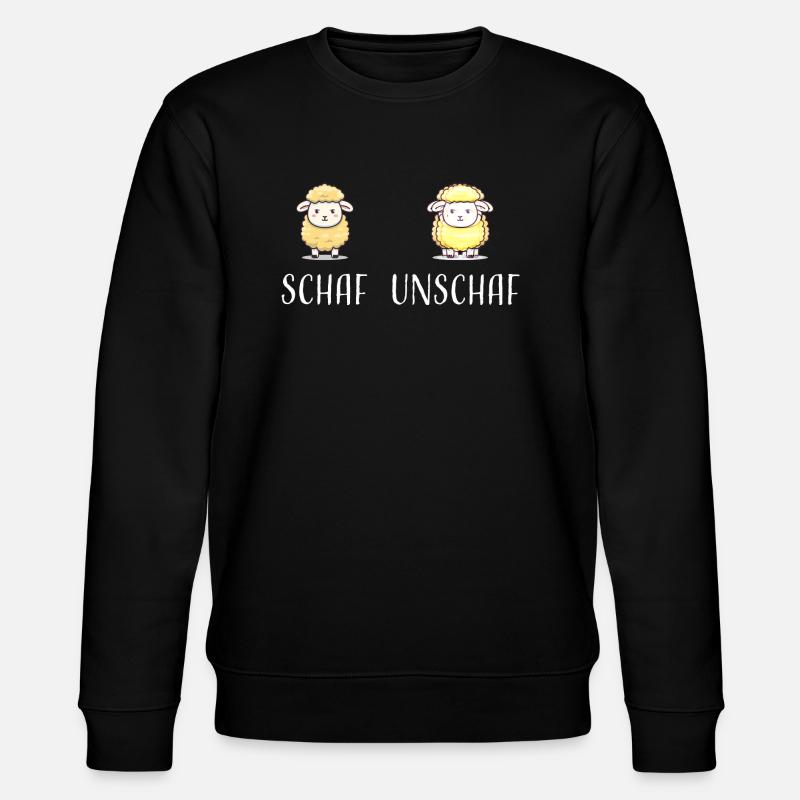 Schaf Unschaf lustiges cooles Geschenk - Stanley/Stella Unisex Bio-Sweatshirt CHANGER - Schwarz