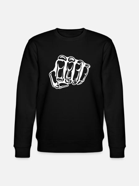 skull fist - Stanley/Stella CHANGER Unisex Organic Sweatshirt - black