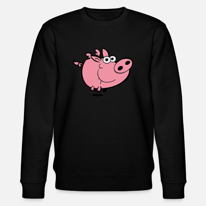 flying pig - Stanley/Stella Unisex Bio-Sweatshirt CHANGER  - Schwarz