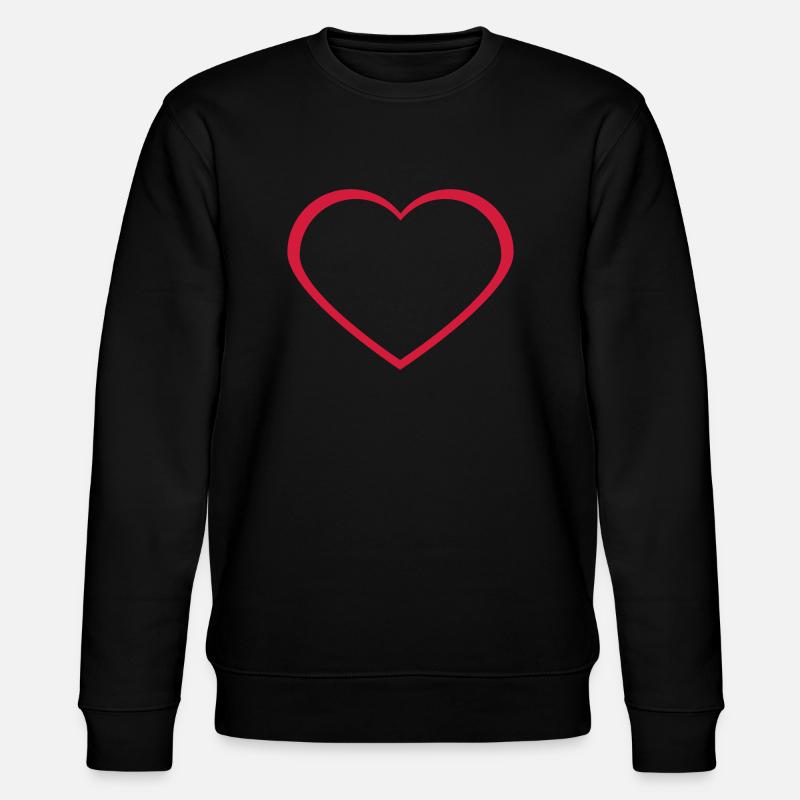 herz - Stanley/Stella Unisex Bio-Sweatshirt CHANGER  - Schwarz
