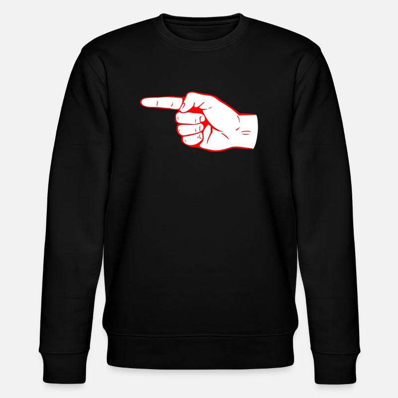Zeigefinger - Stanley/Stella Unisex Bio-Sweatshirt CHANGER  - Schwarz