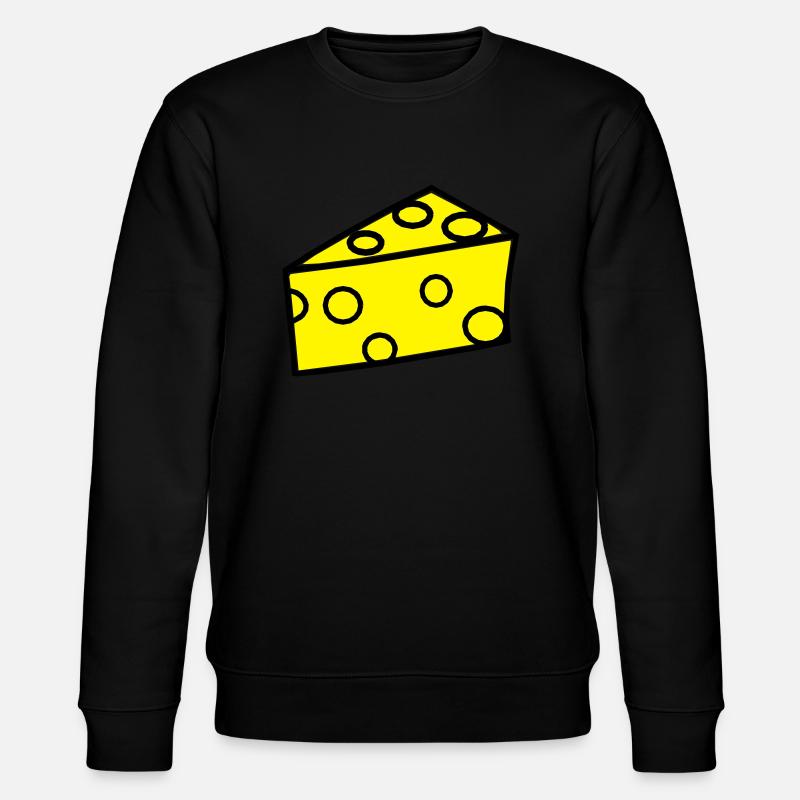 Käse / Käsestück - Stanley/Stella Unisex Bio-Sweatshirt CHANGER  - Schwarz