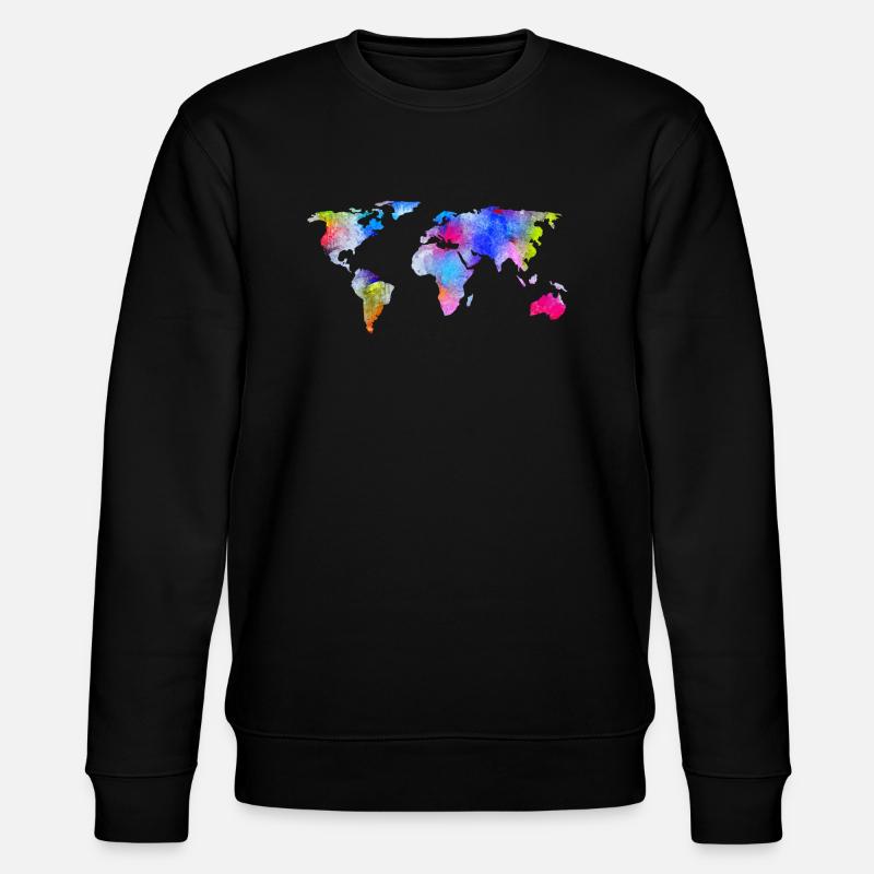 carte du monde - Sweat bio CHANGER Stanley/Stella Unisexe - noir