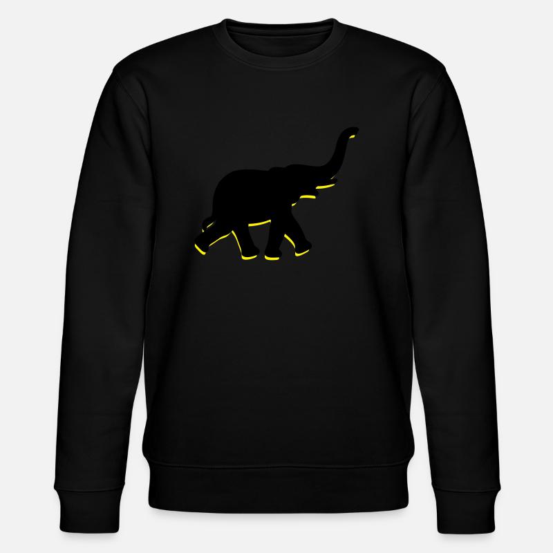 A big elephant with trunk - Stanley/Stella CHANGER Unisex Organic Sweatshirt - black