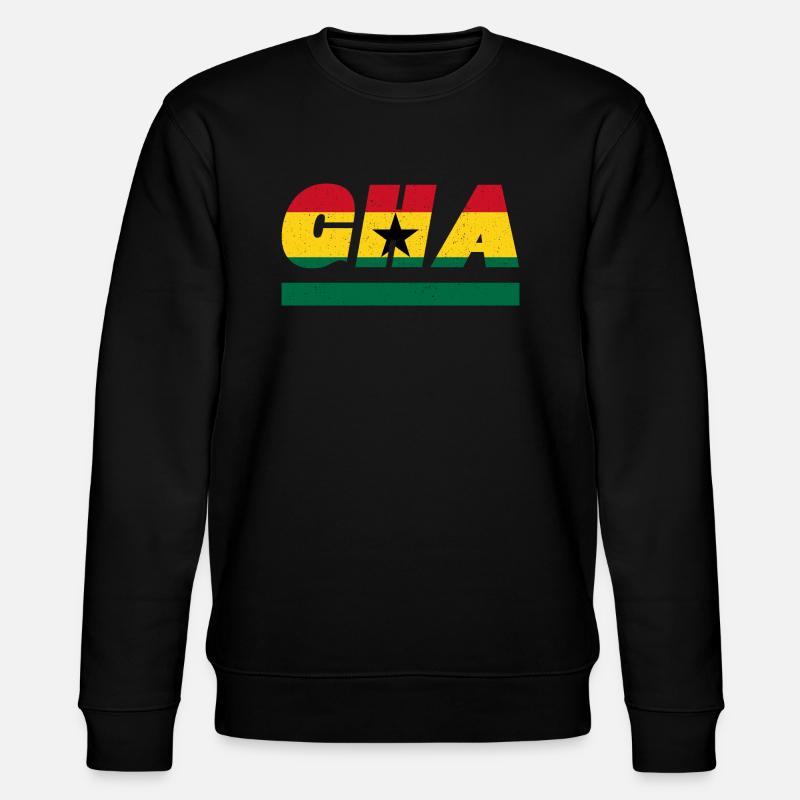 Ghana drapeau drapeau GHA - Sweat bio CHANGER Stanley/Stella Unisexe - noir