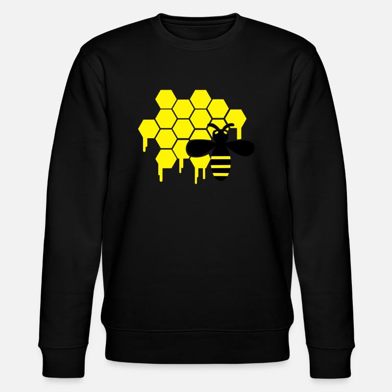 honey_wespe_01 - Stanley/Stella Unisex Bio-Sweatshirt CHANGER  - Schwarz