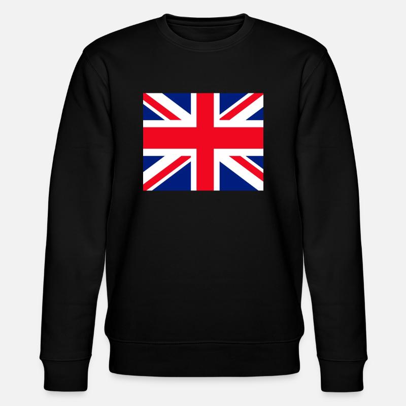 Union Jack Gesichtsmaske - Stanley/Stella Unisex Bio-Sweatshirt CHANGER  - Schwarz