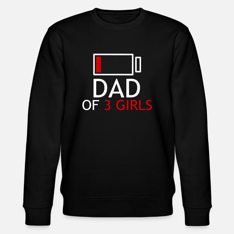 papa de 3 filles - Sweat bio CHANGER Stanley/Stella Unisexe - noir