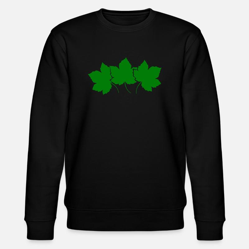 blätter - Stanley/Stella Unisex Bio-Sweatshirt CHANGER  - Schwarz