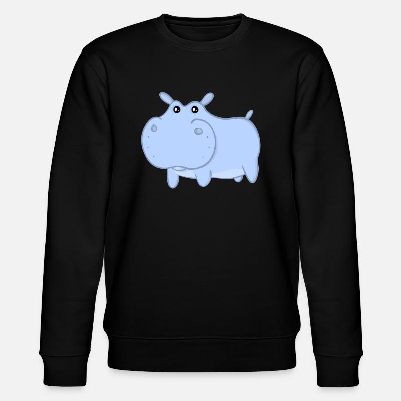 Henry das blaue Nilpferd - Stanley/Stella Unisex Bio-Sweatshirt CHANGER  - Schwarz