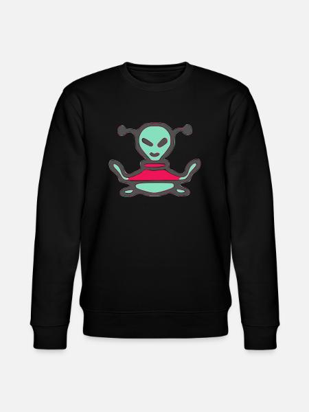 Bougli the happy alien - Stanley/Stella CHANGER Unisex Organic Sweatshirt - black
