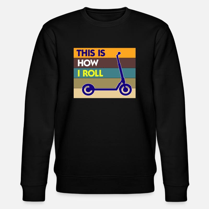 E-Scooter Roller Scooter - Stanley/Stella CHANGER Unisex Organic Sweatshirt - black