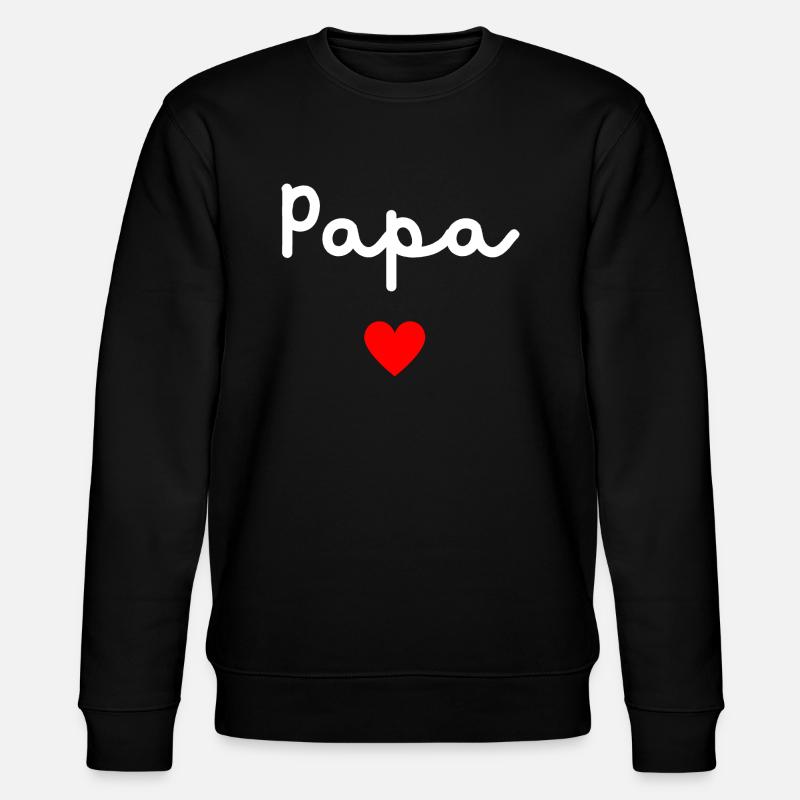 Papa cœur - Sweat bio CHANGER Stanley/Stella Unisexe - noir