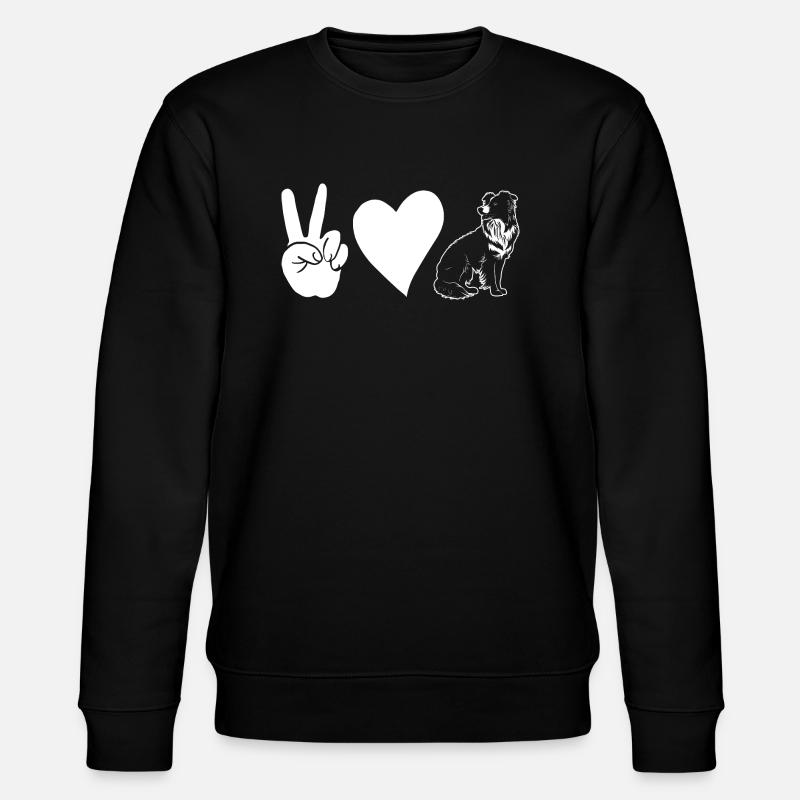 Border Collie - Stanley/Stella Unisex Bio-Sweatshirt CHANGER  - Schwarz