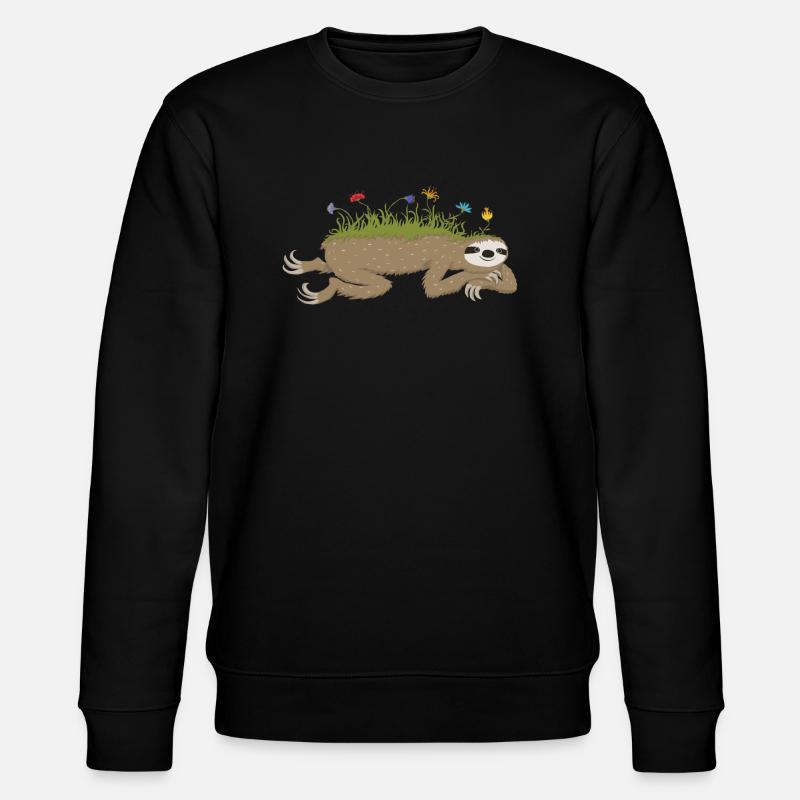 Faultierfrühling - Stanley/Stella Unisex Bio-Sweatshirt CHANGER  - Schwarz