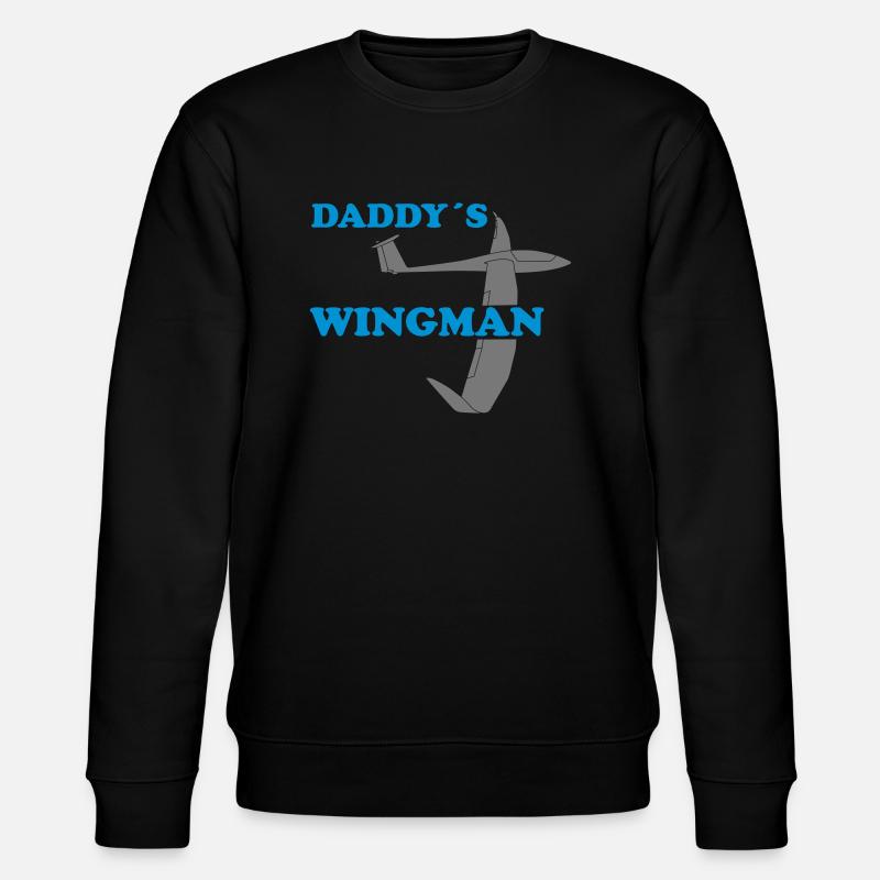 daddys wingman Geschenk - Stanley/Stella Unisex Bio-Sweatshirt CHANGER  - Schwarz